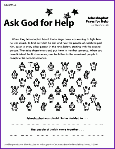 Ask God For Help Jehoshaphat Kids Korner BibleWise Sunday