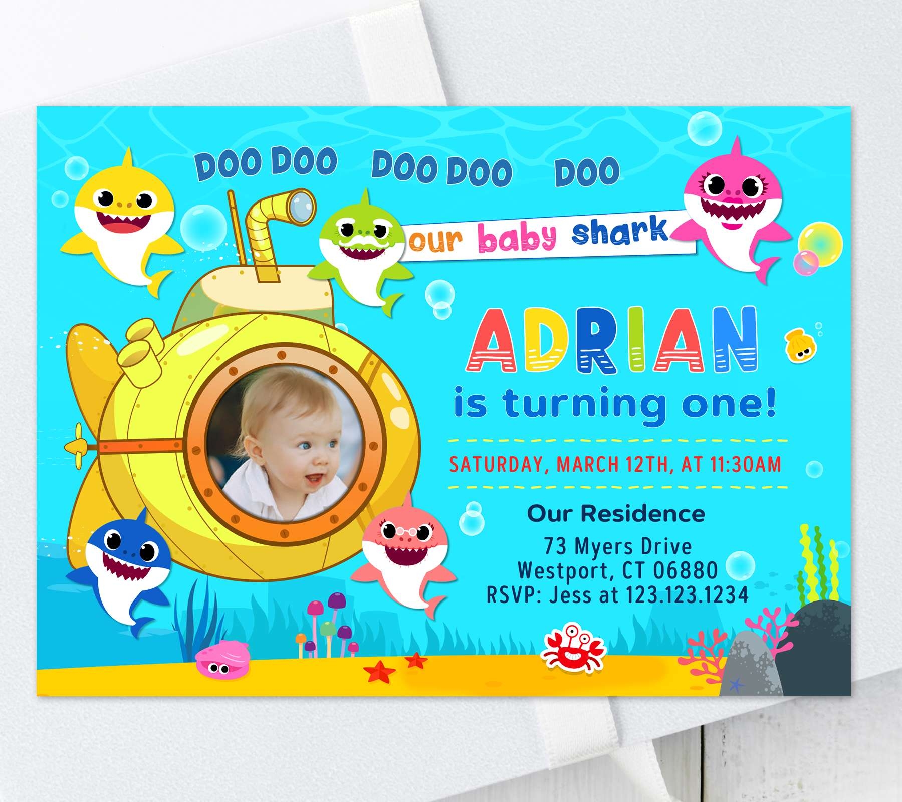 Baby Shark Invitation Template Free PRINTABLE TEMPLATES