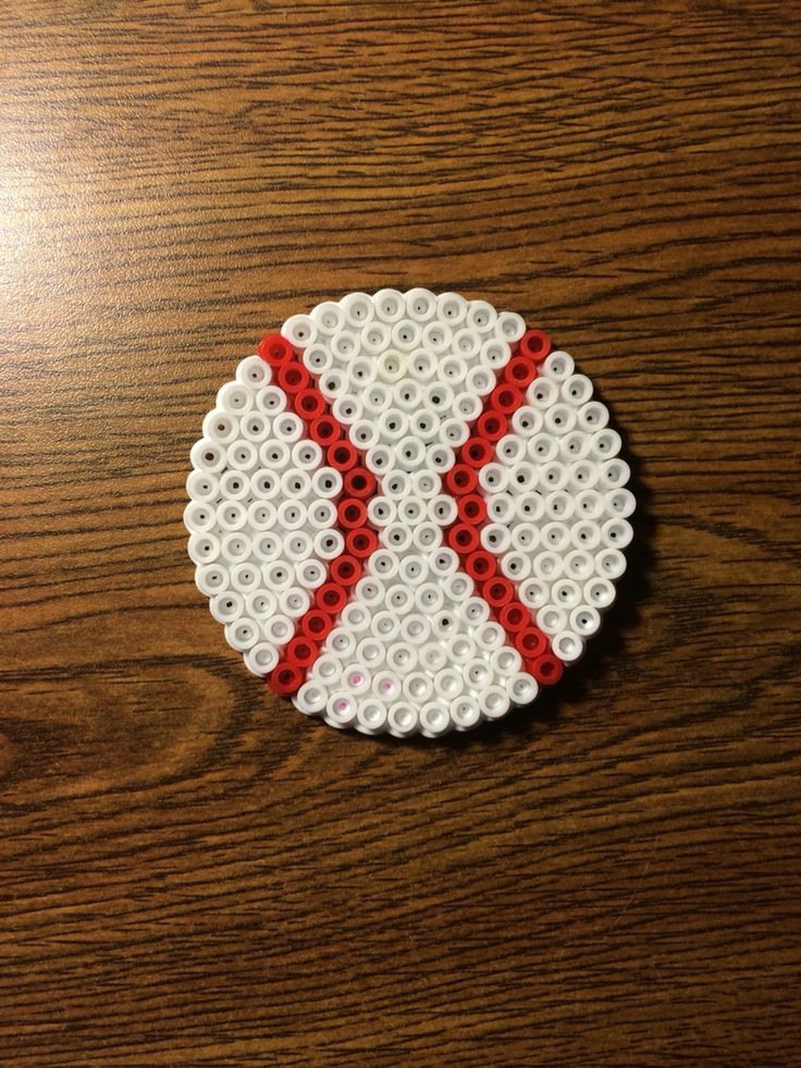 Baseball Hama Beads Design Perler Bead Art Perler Beads