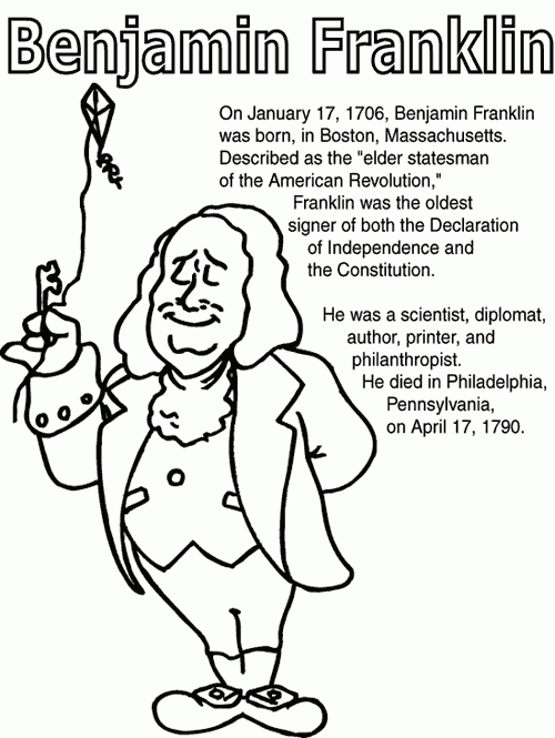 Benjamin Franklin Printable