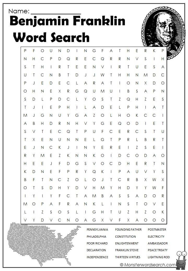 Benjamin Franklin Printable