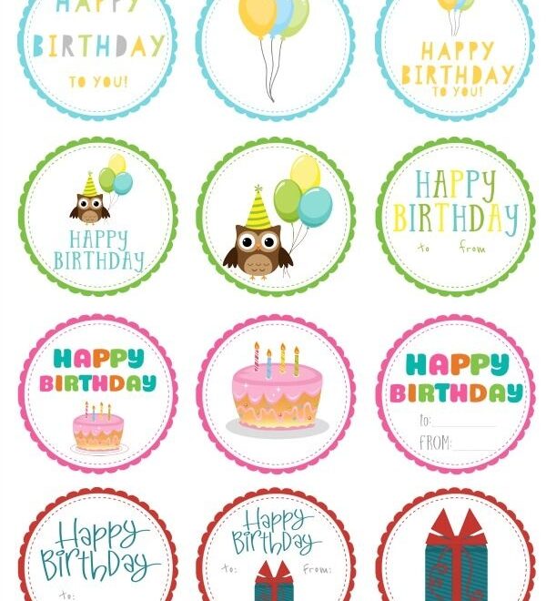 Birthday Labels Free Printable