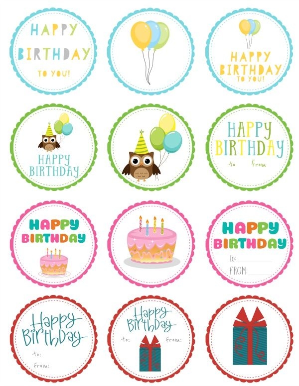 Birthday Labels Free Printable