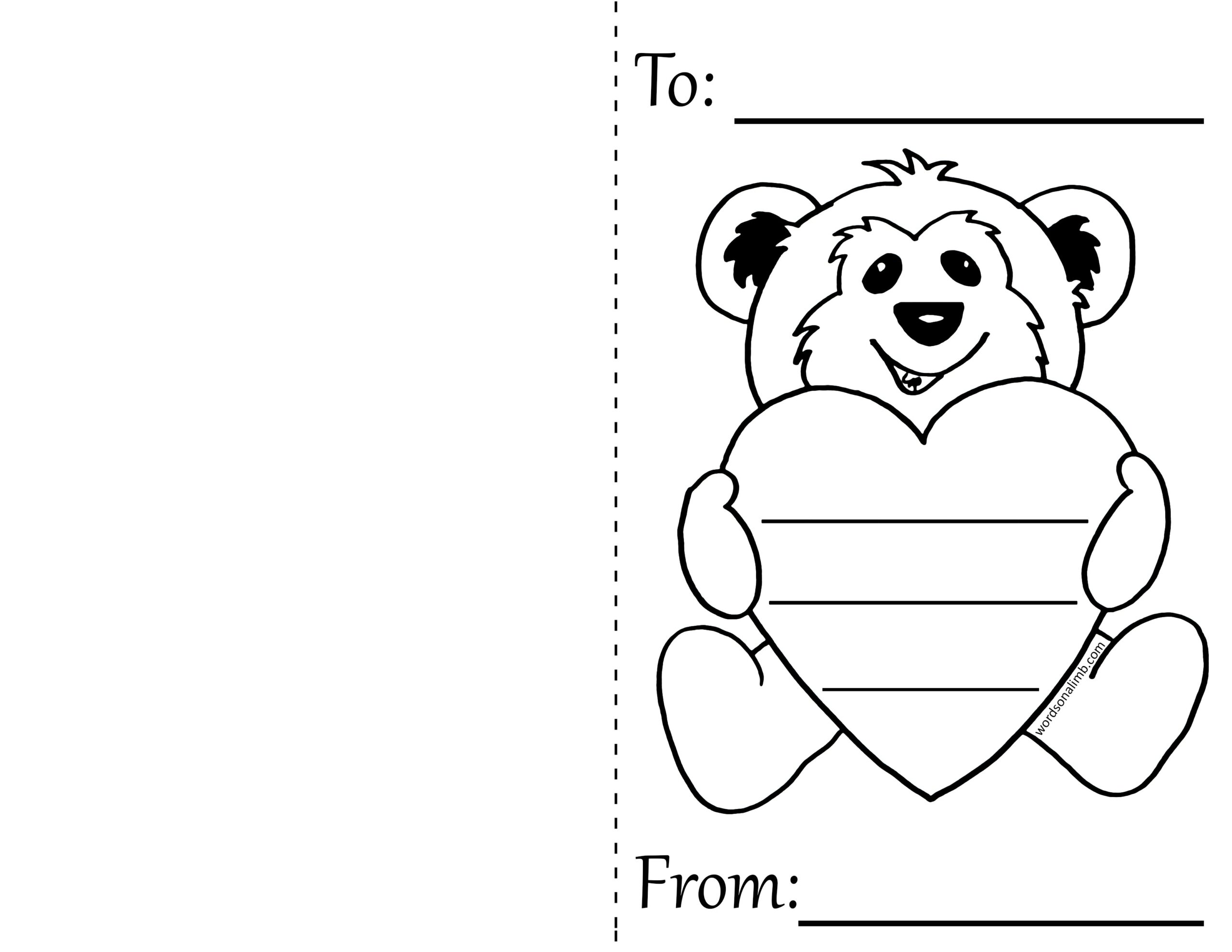 Black And White Printable Valentine Cards