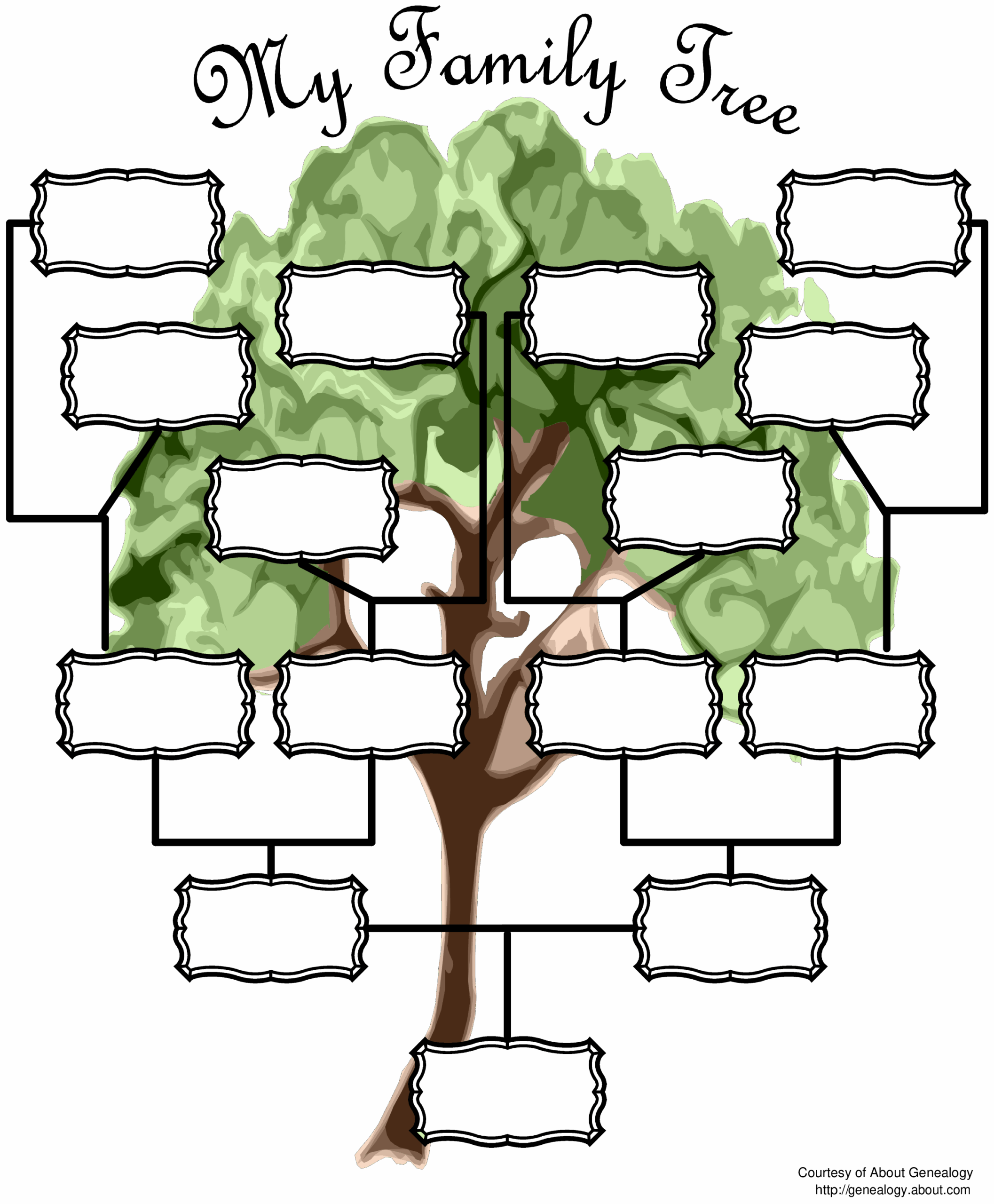 Blank Family Tree Chart Templates At Allbusinesstemplates