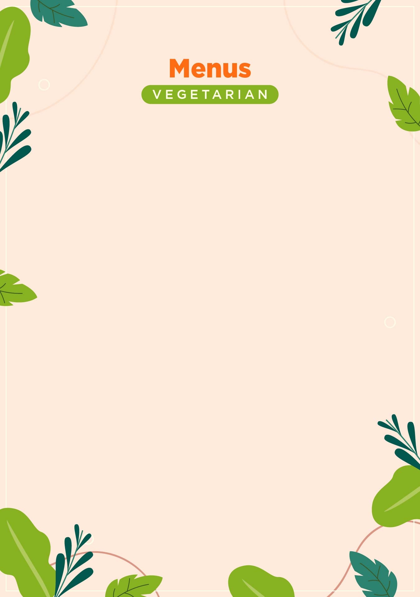 Free Printable Blank Restaurant Menu Templates