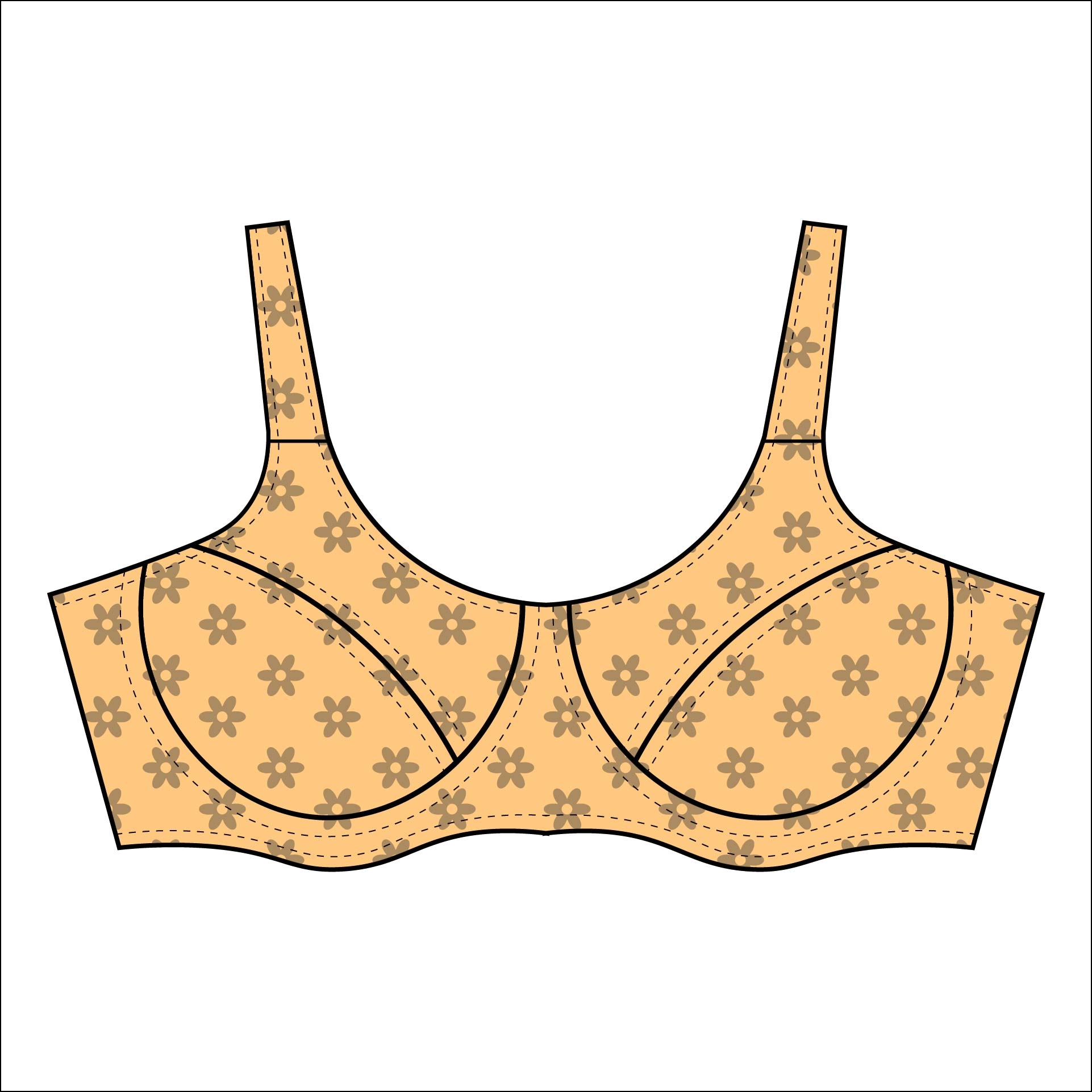 Bra Cup Pattern 13 Free PDF Printables Printablee