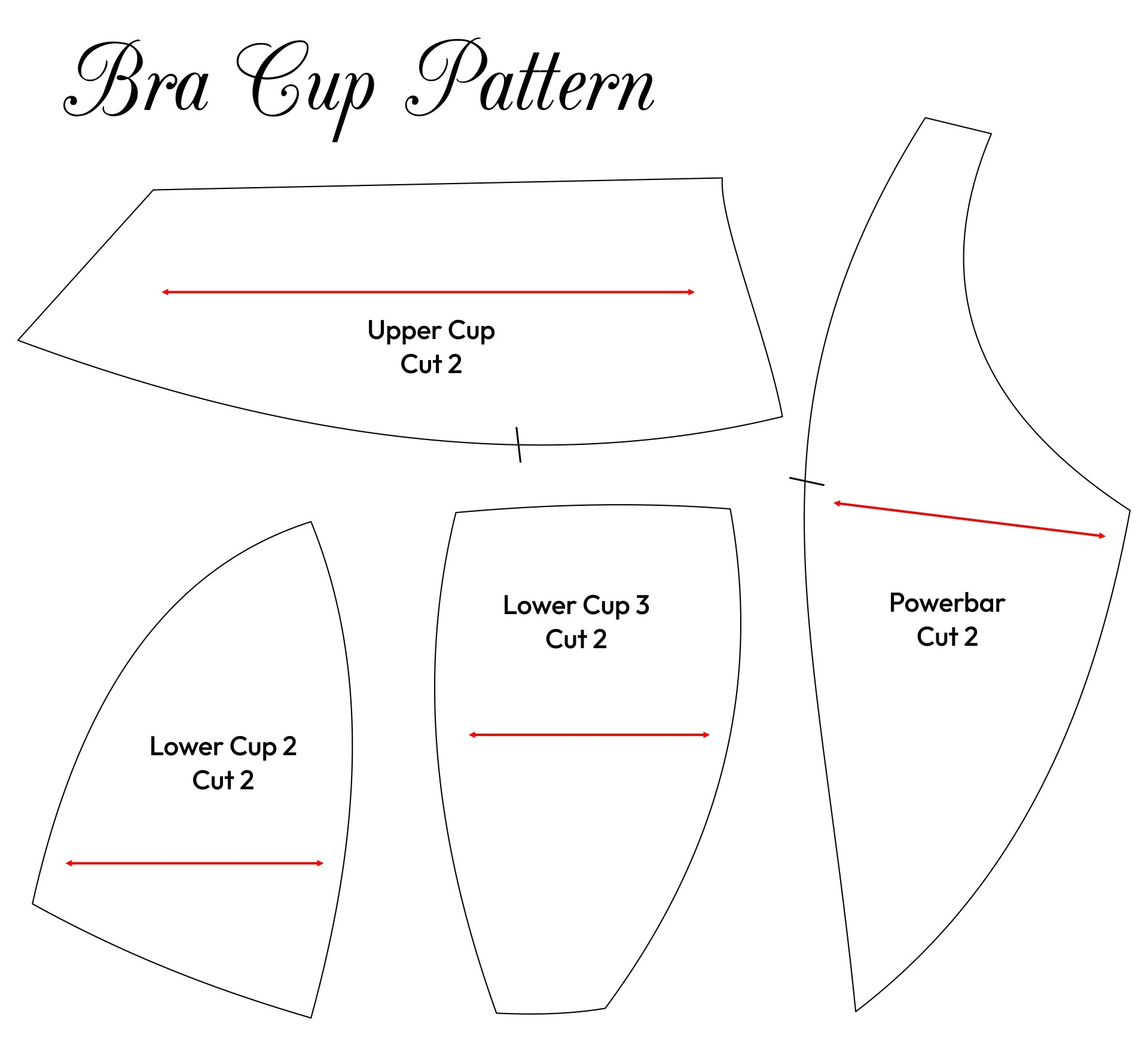 Bra Cup Pattern 13 Free PDF Printables Printablee