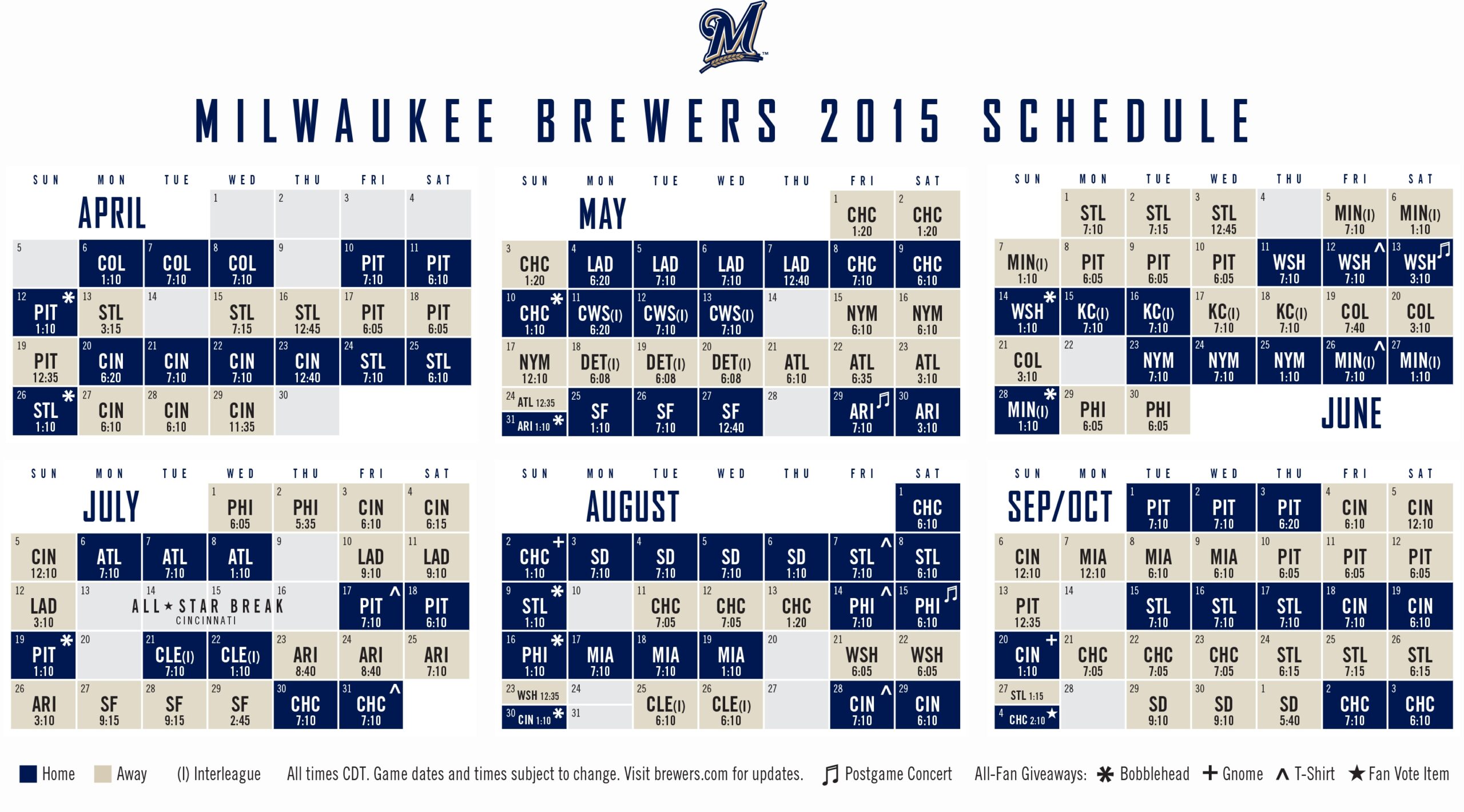 Brewers 2025 Printable Schedule Kathleen J Ward