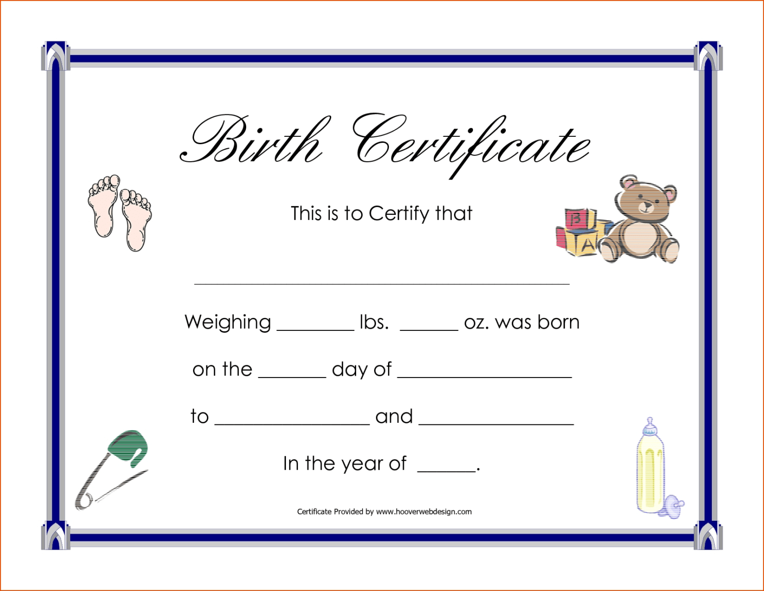 Build A Bear Printable Birth Certificate