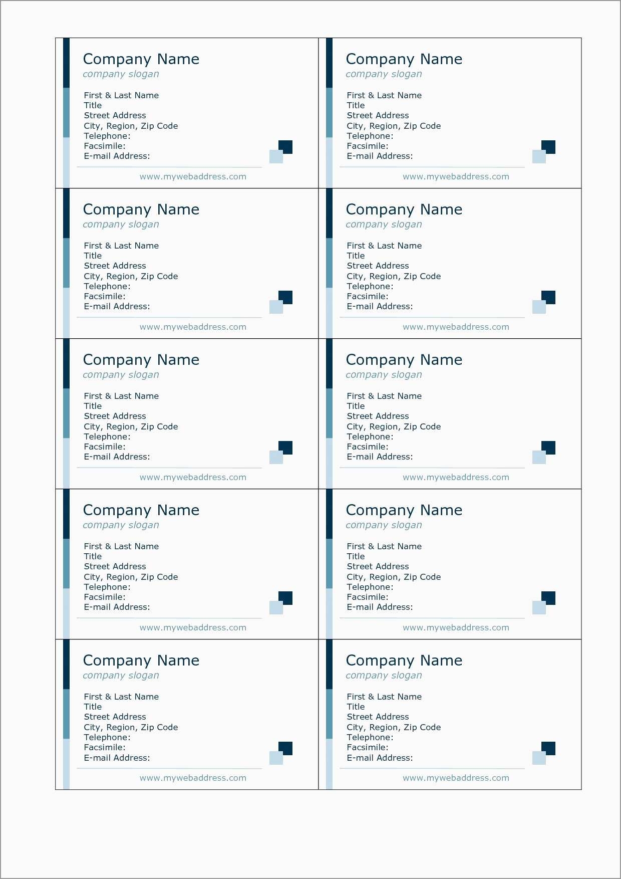 Business Card Maker Free Printable