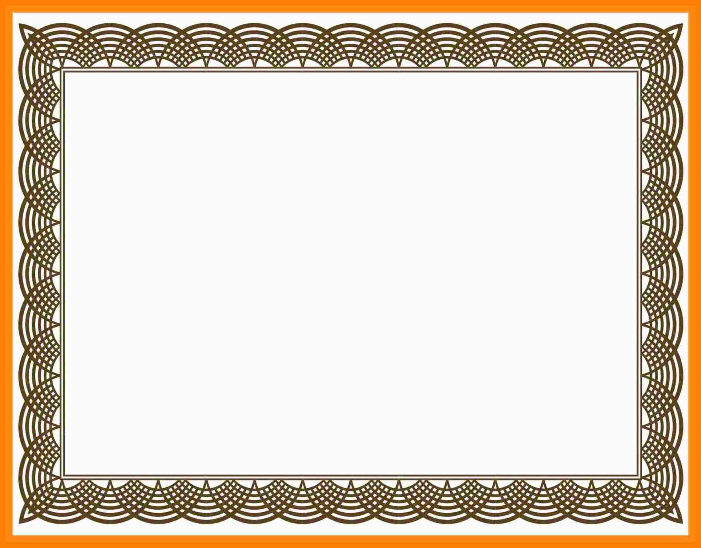 Free Gold Leaf Border Printable Certificates Of Completion