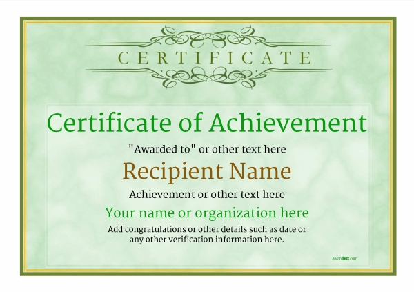 Certificate Of Achievement Free Templates Easy To Use Download Print