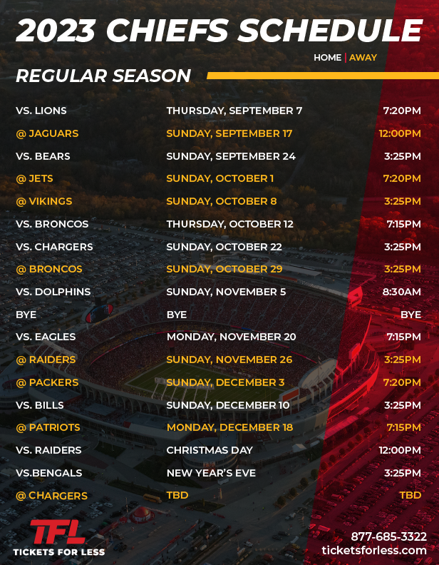 Chiefs Schedule 2025 2025 Oliver L Huon De Kerilleau