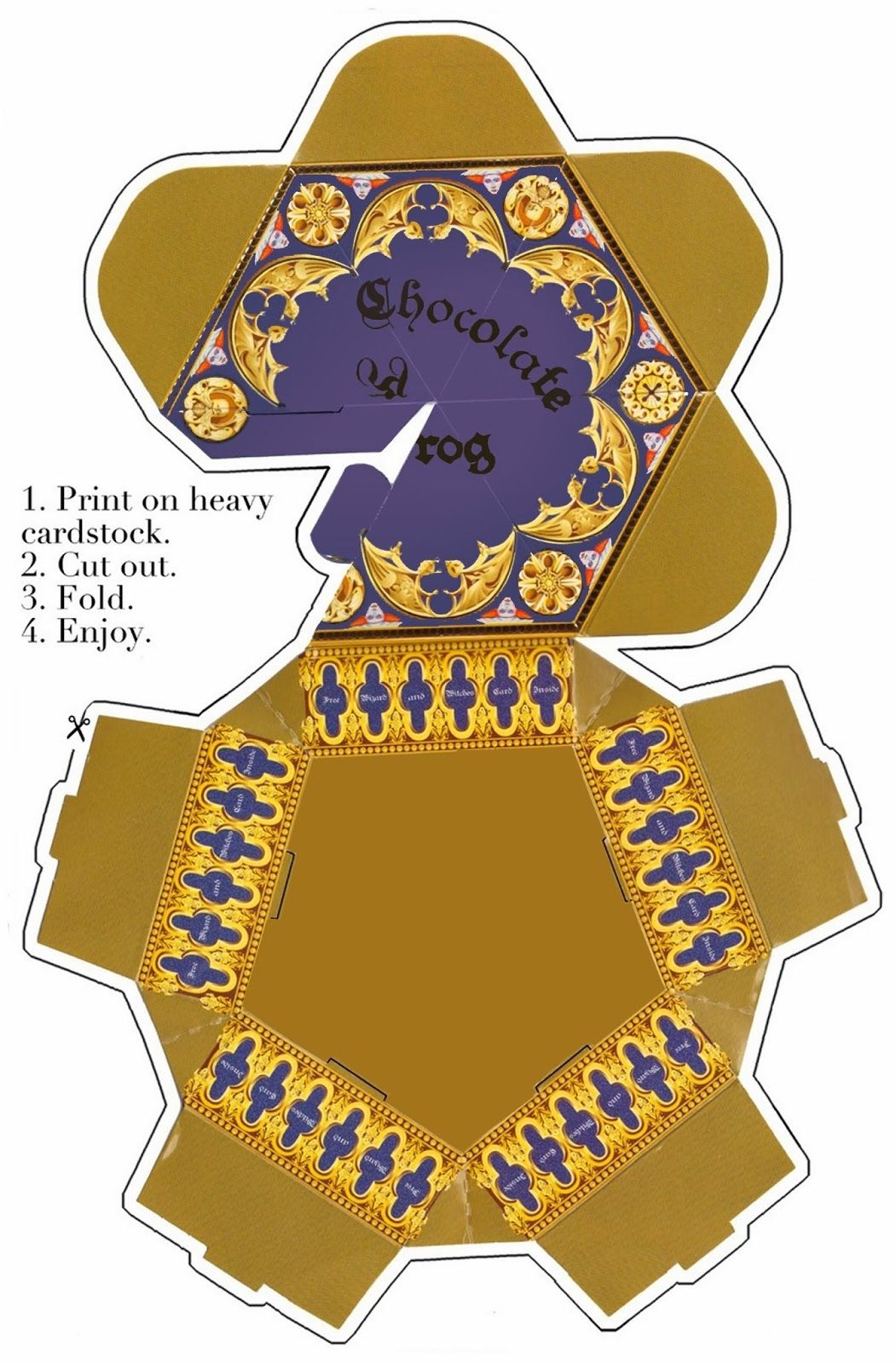 Chocolate Frog Box Printable Educational Printable Worksheets