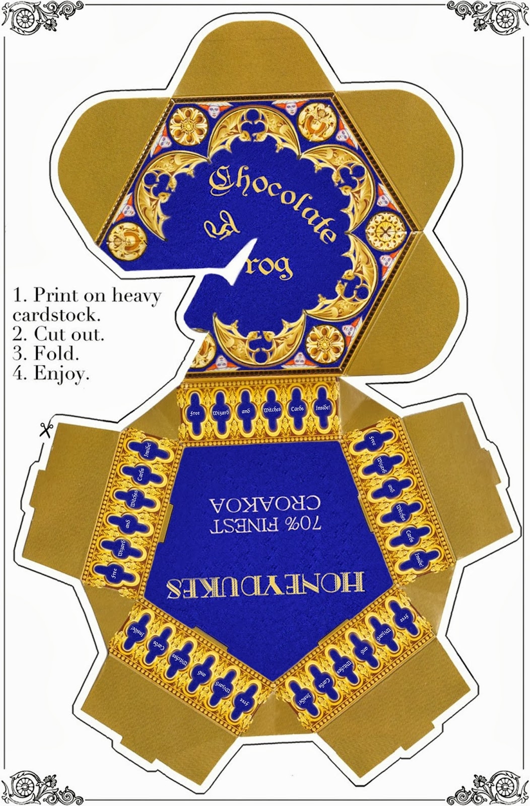 Chocolate Frog Box Printable Free Free Templates Printable