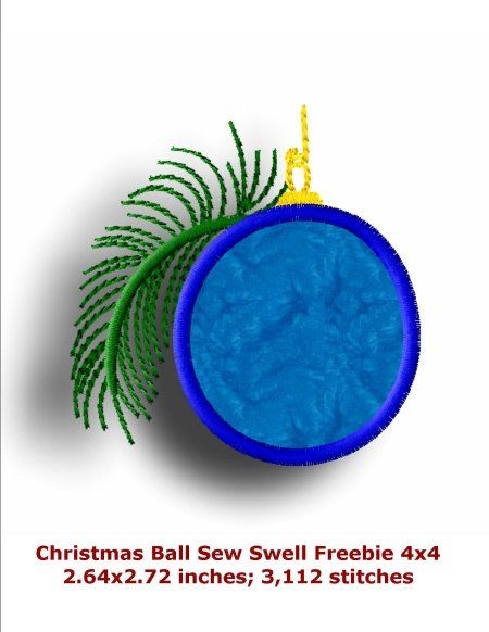 Christmas Ball 4 4 Applique Christmas Balls Free Embroidery Patterns 
