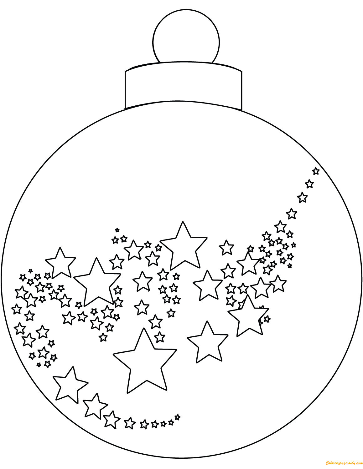Christmas Ball Ornaments Coloring Page Free Printable Coloring Pages
