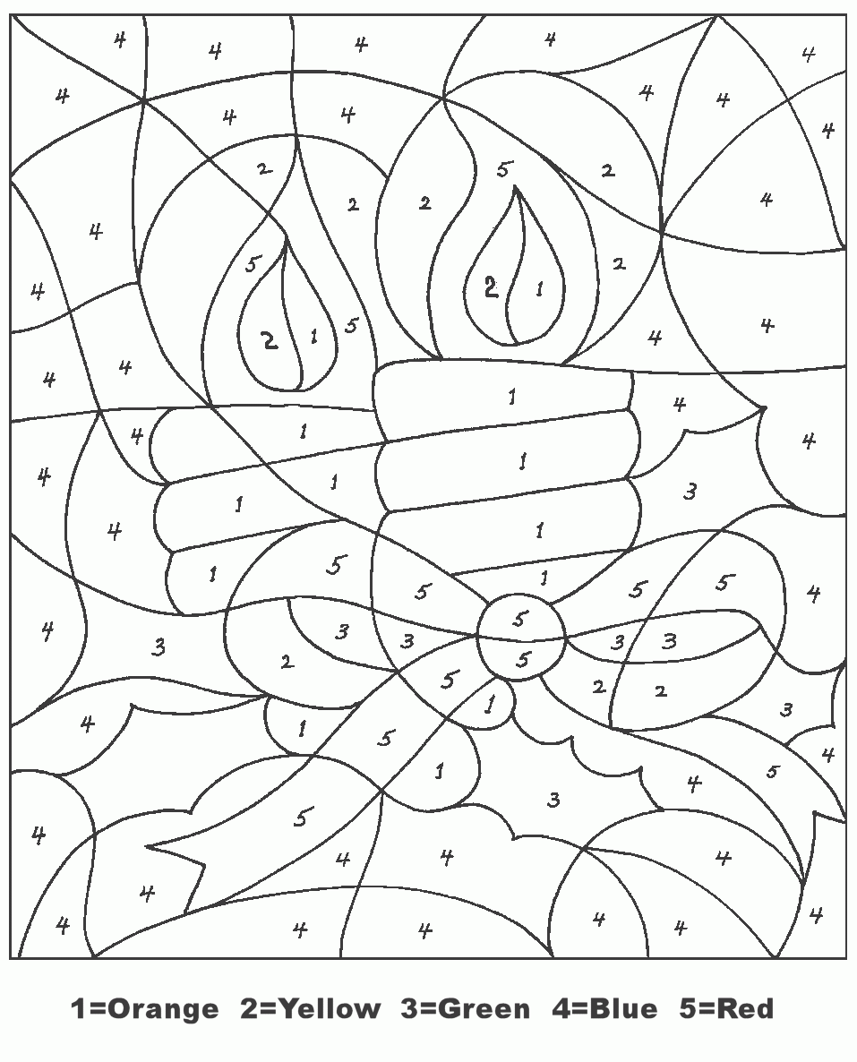 Free Printable Color By Number Christmas