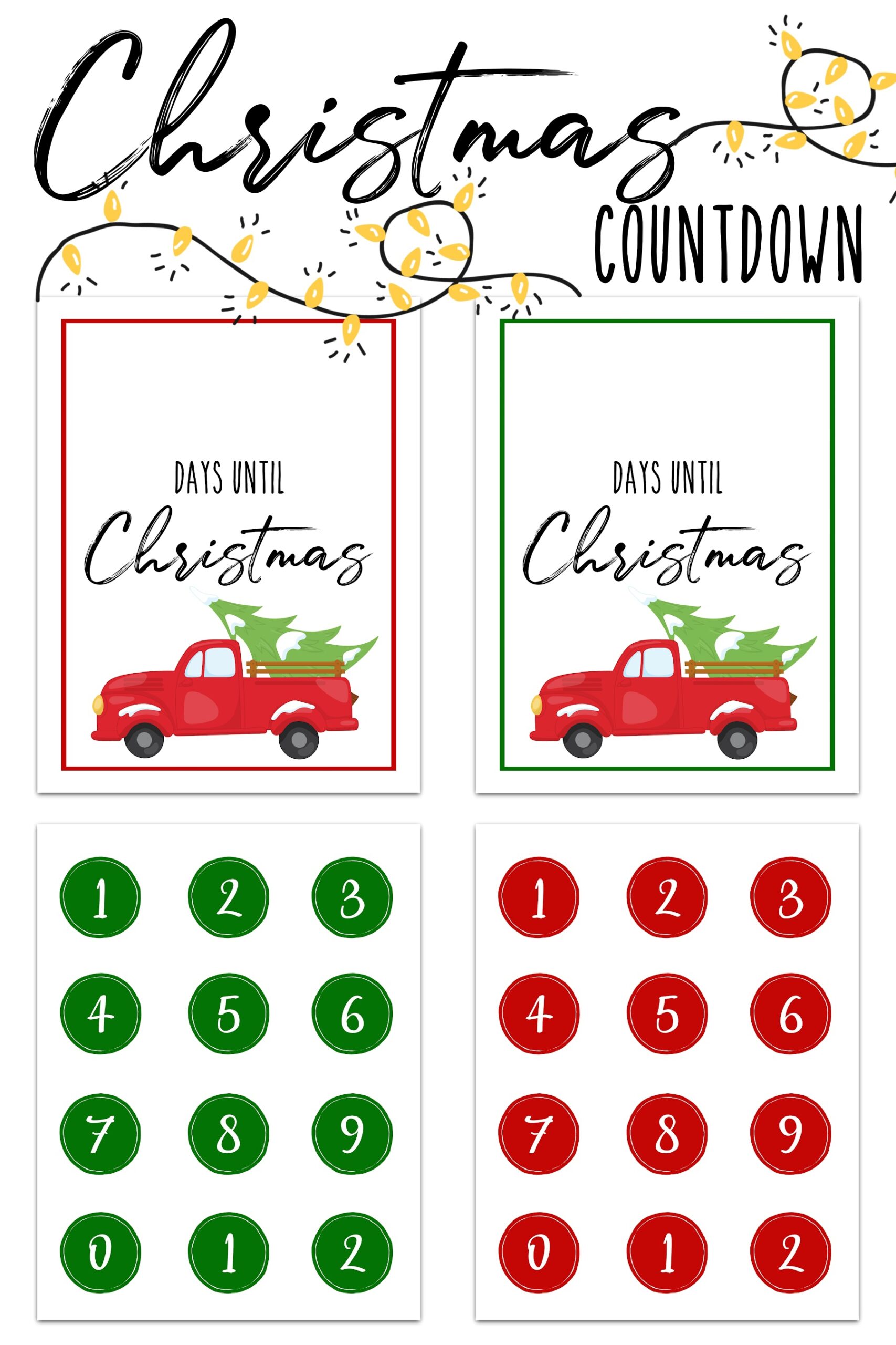 Christmas Countdown Printable Free