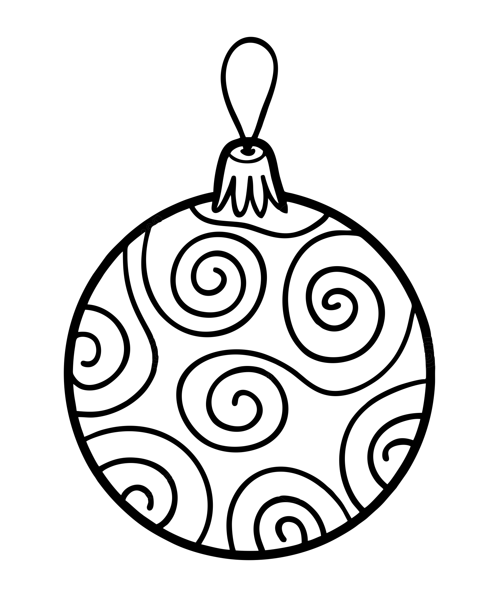 Printable Coloring Pages Christmas Ornaments