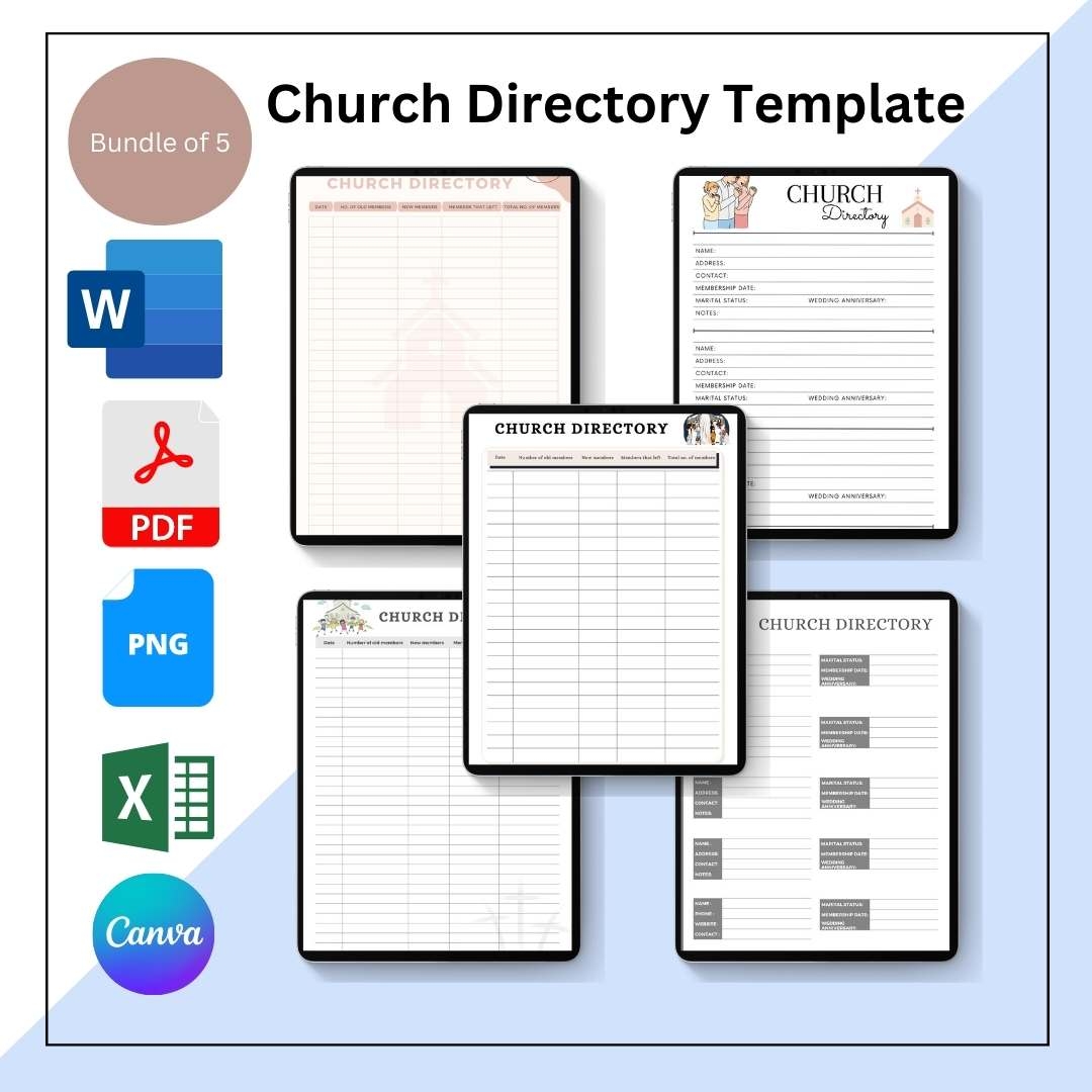 Church Member Directory Template