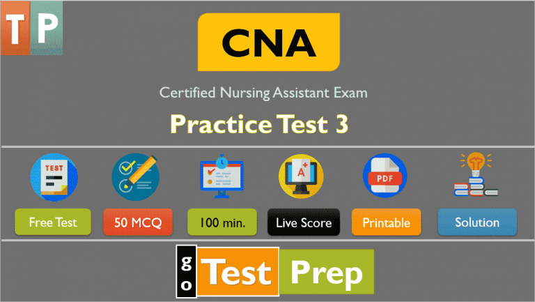 CNA State Exam Practice Test 3 Free Printable PDF 