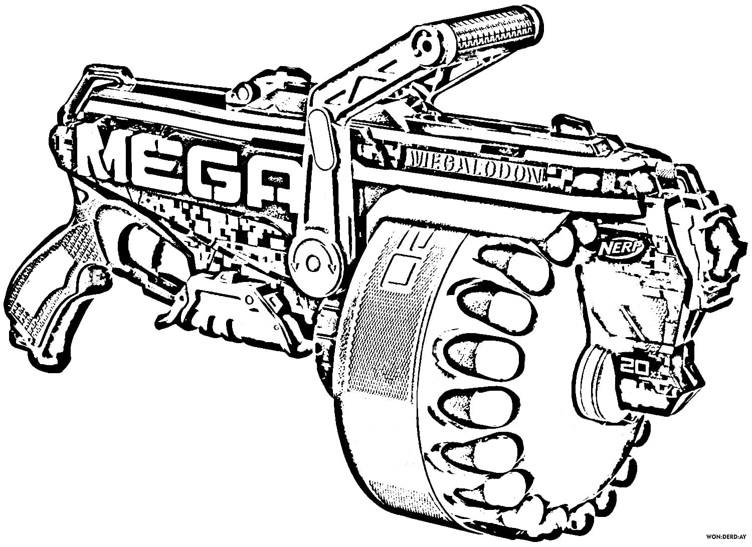 Collection Of Nerf Gun Coloring Pages Free Printable