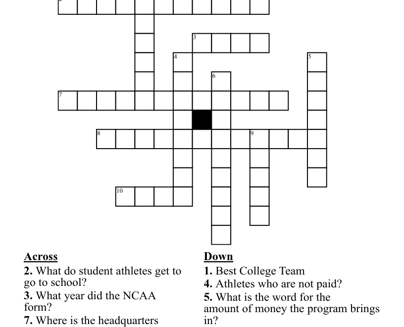 College Sports Crosswords Word Searches Bingo Cards WordMint
