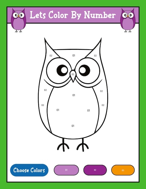 Owl Color By Number Printable