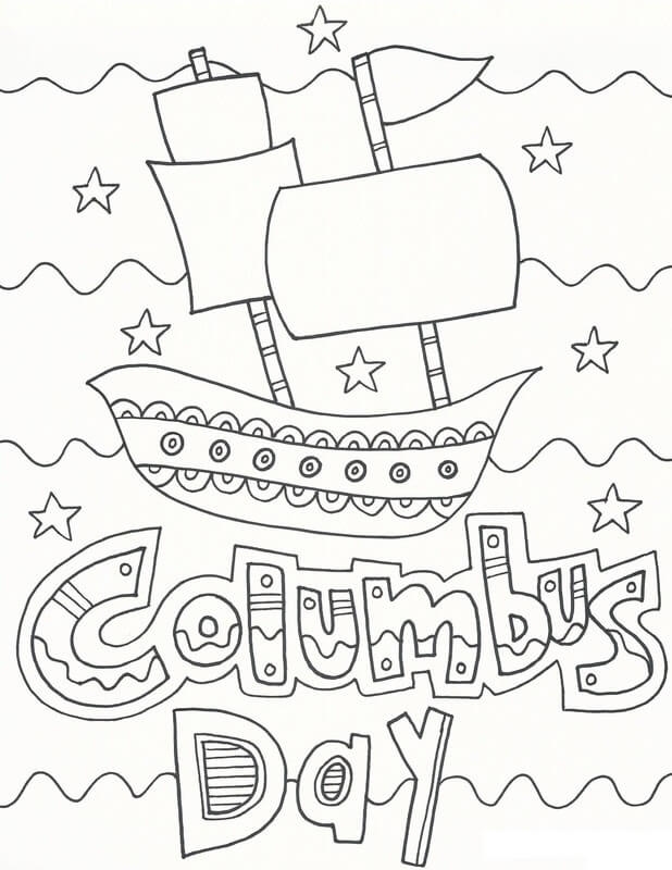 Columbus Day Coloring Page Free Printable Coloring Pages For Kids