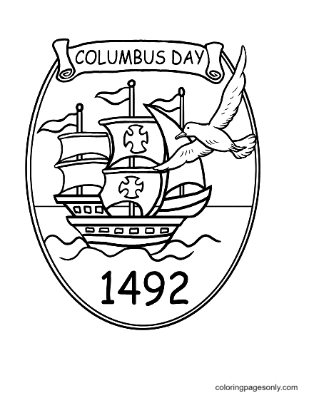 Free Printable Columbus Day Coloring Pages