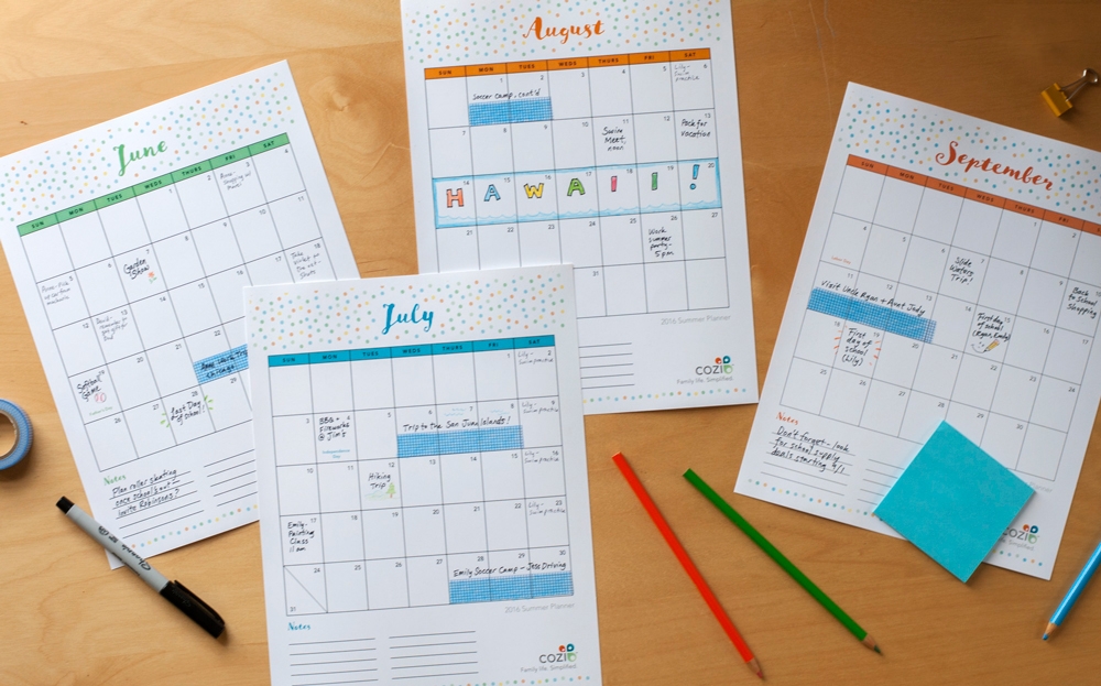 Cozi Printable Summer Calendar 2024 CALENDAR PRINTABLE