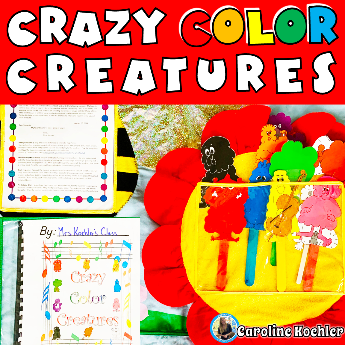 Crazy Color Creatures To Teach Color Words Worksheets Lesson Plans 