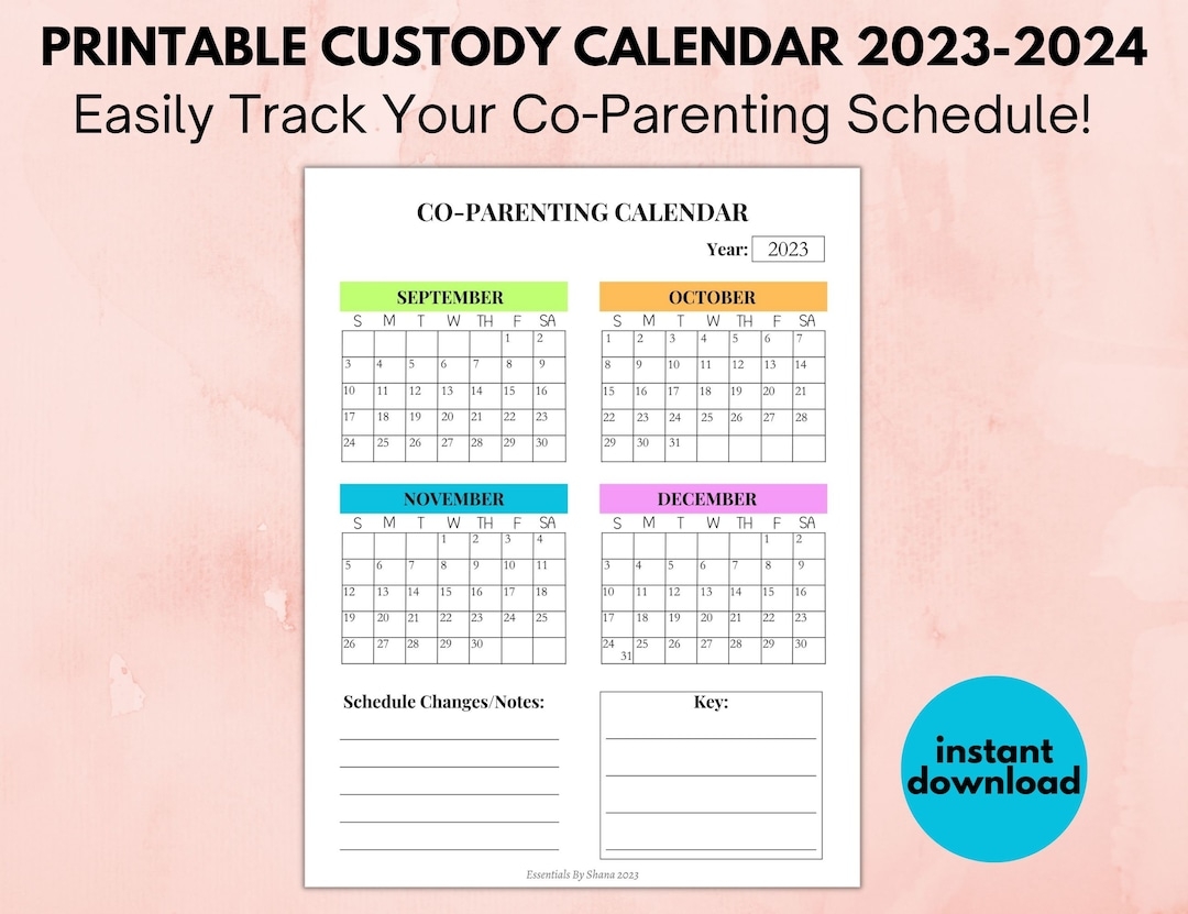 Create Custody Calendar Free Leese Nanette