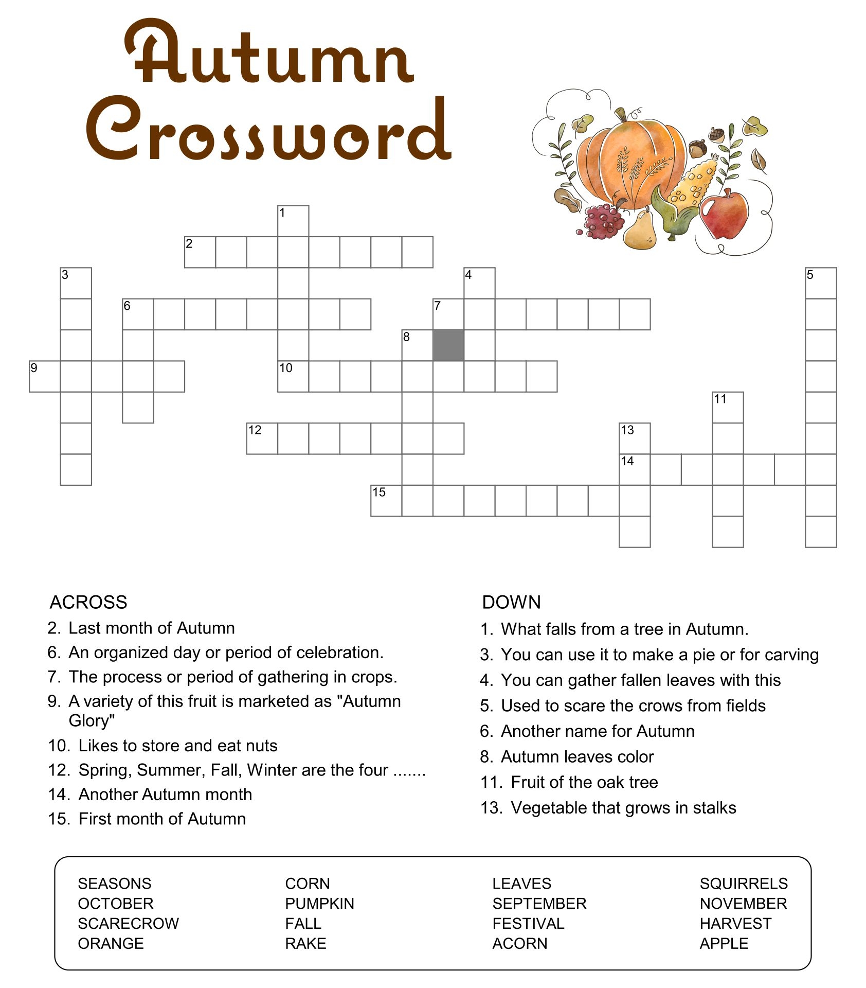 Crossword Puzzles Printable With Answers