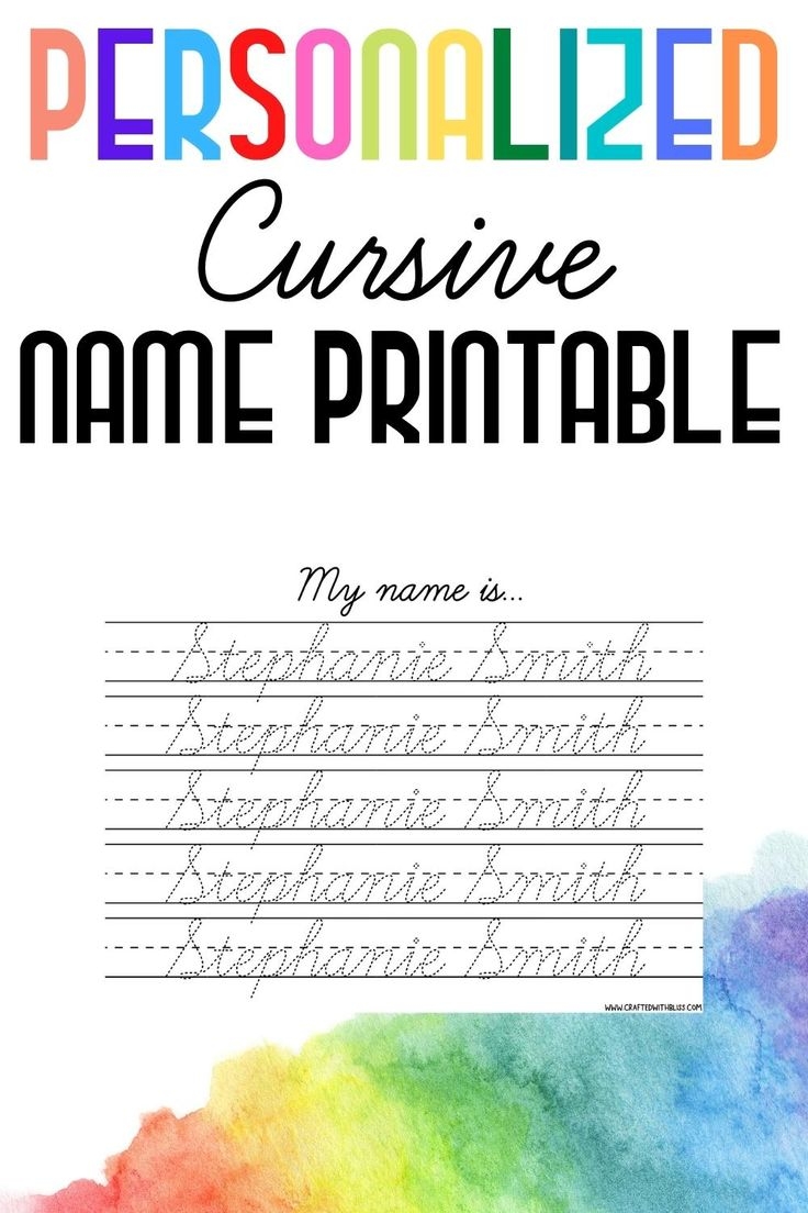 Cursive Name Generator Printable Practice