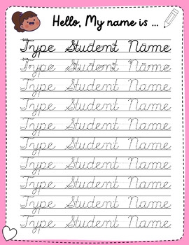 Write Your Name In Cursive Printable