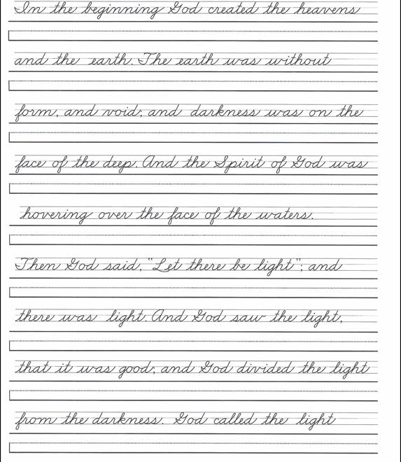 Cursive Writing Worksheets For 5th Grade