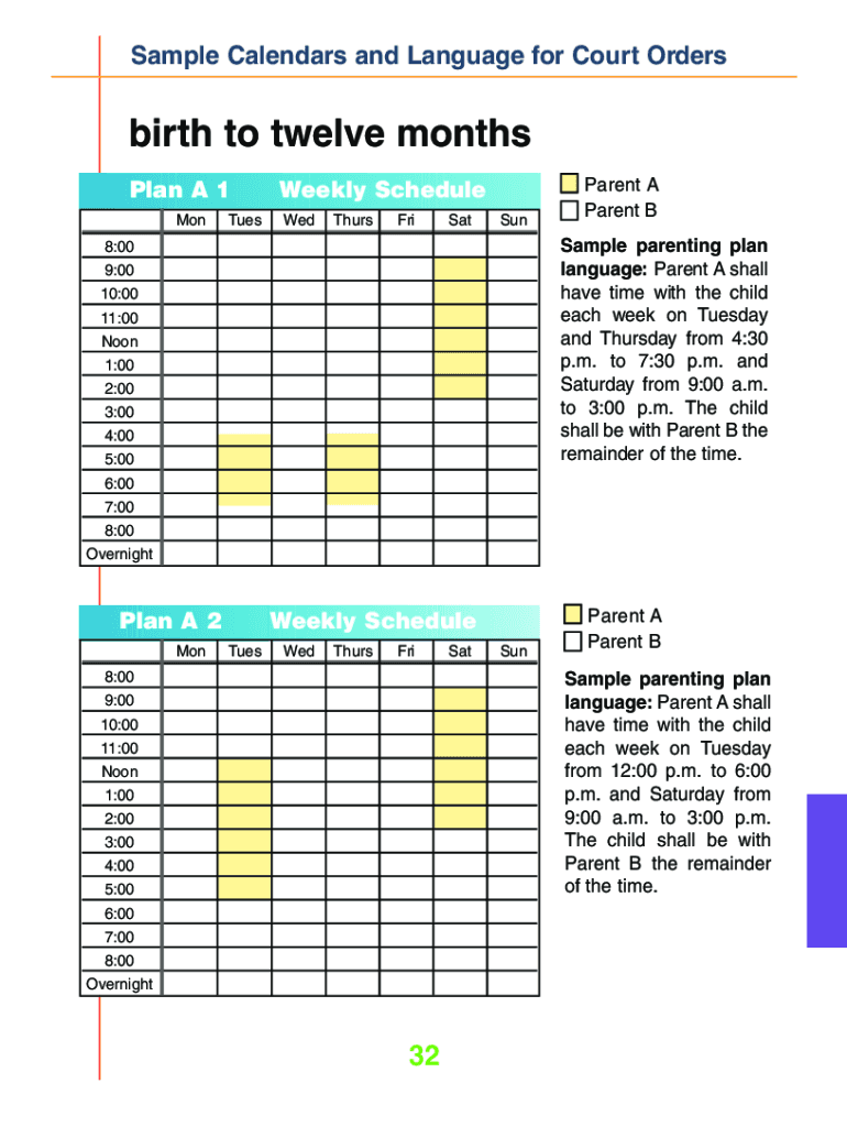 Custody Calendar 2020 2022 Fill And Sign Printable Template Online 
