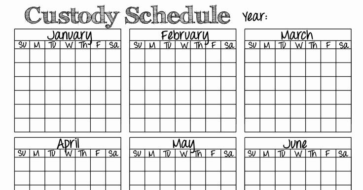 Custody Calendar Template Parenting Plan Child Custody Co Parenting