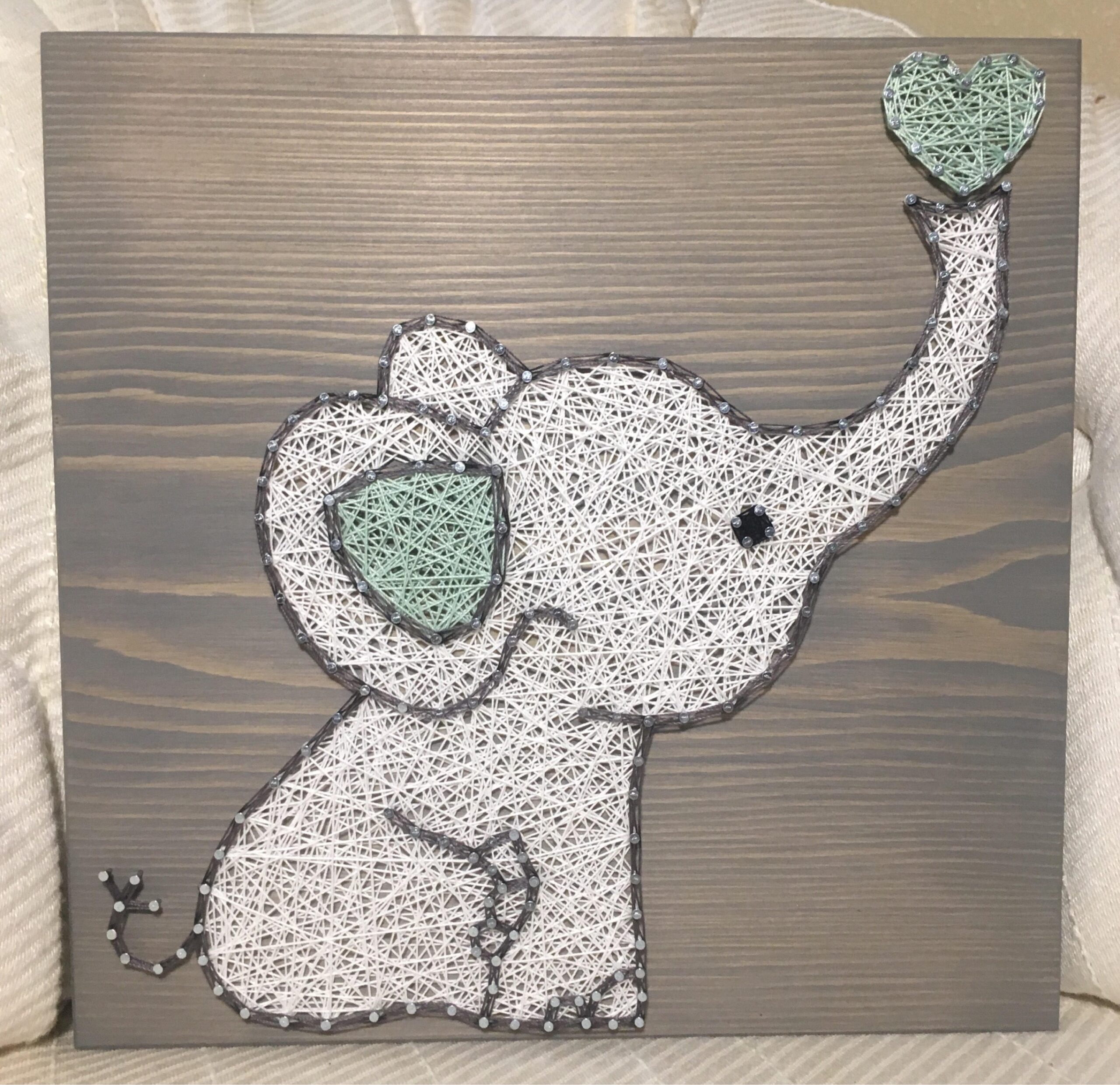 CUSTOM Baby Elephant String Art Sign Love Art Handmade