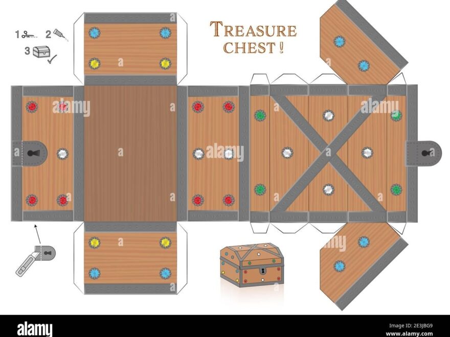 Cut Out Printable Treasure Chest Template Free Printable