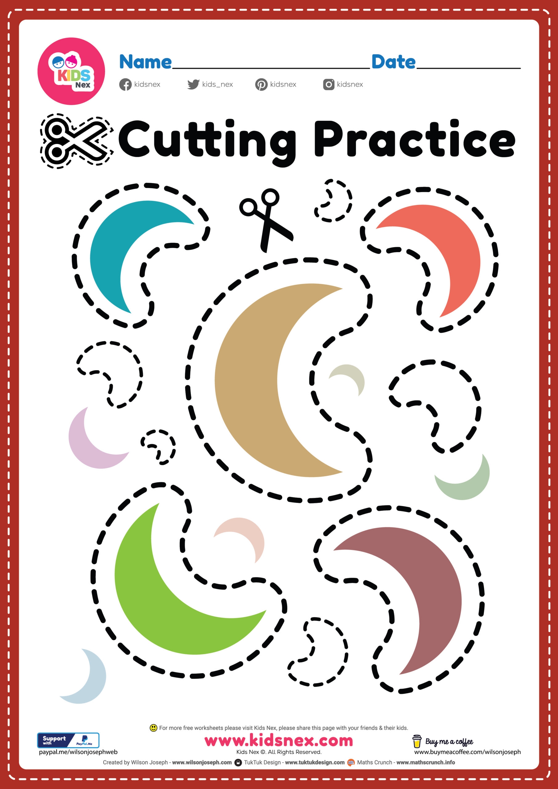 Printable Cutting Worksheets For Preschoolers