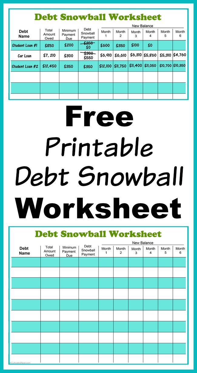 Dave Ramsey Debt Snowball Worksheet Excel