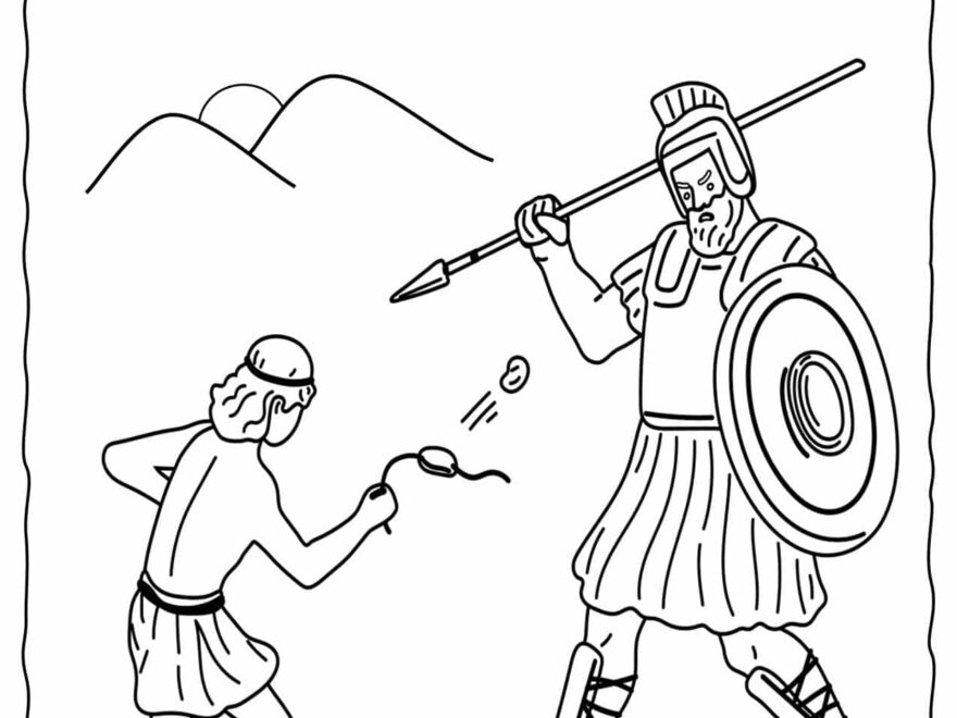 David And Goliath Coloring Pages Printable