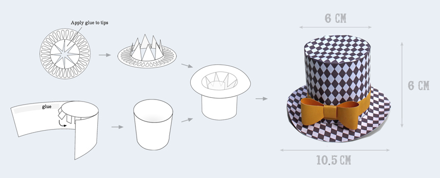 Mini Top Hat Printable Pattern