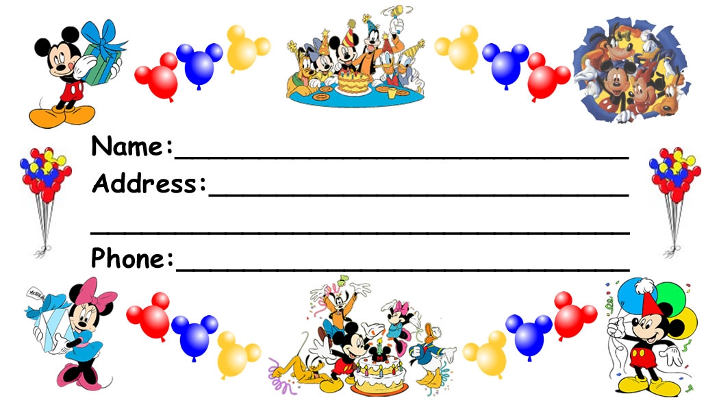Disney Luggage Tags Page 1 Of 3 Download And Print 92 po