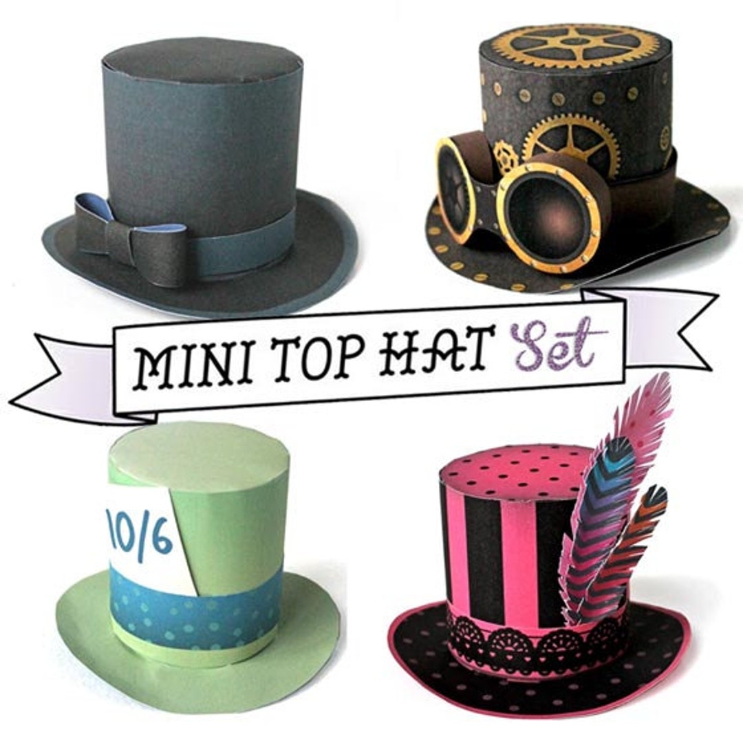 DIY Mini Top Hat Templates And Patterns Easy No sew Step By Step 