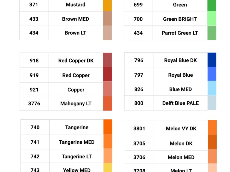 Dmc Color Chart 2025 Pdf Dylan A McConnel